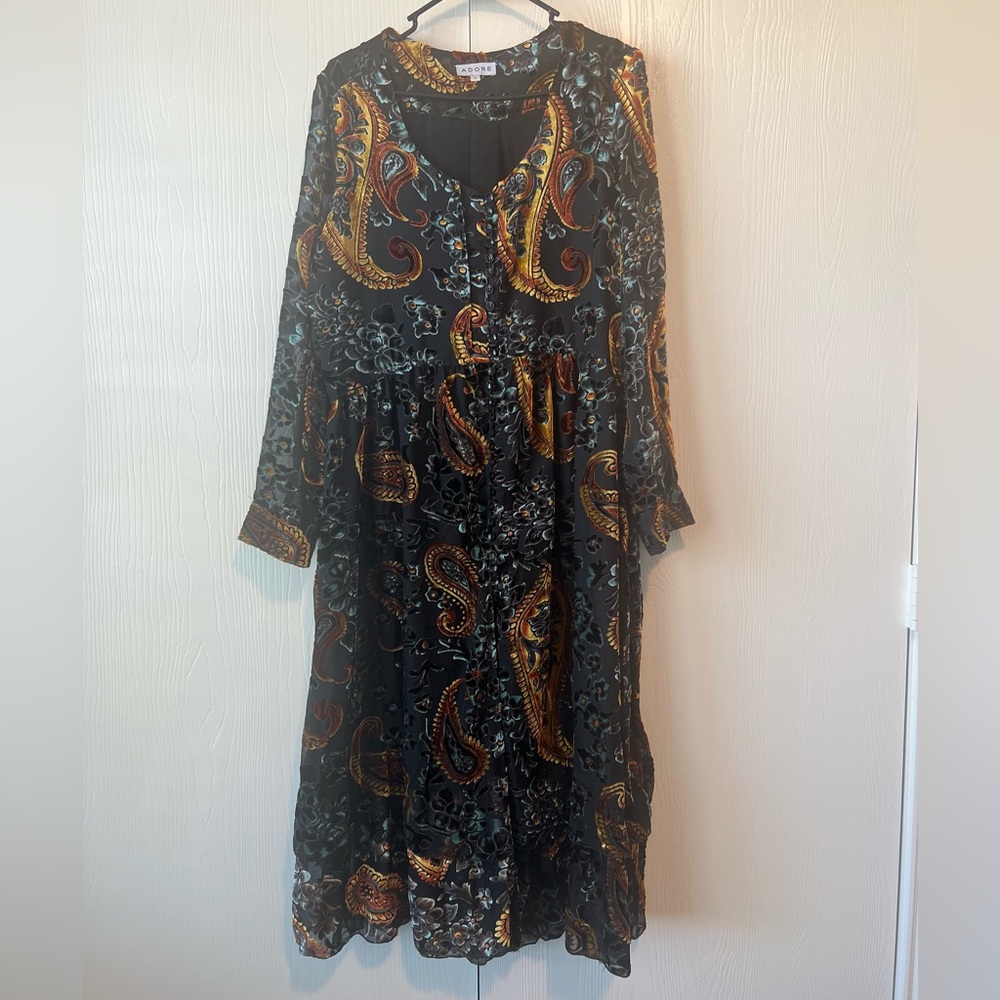 Adore black velvet dress size
